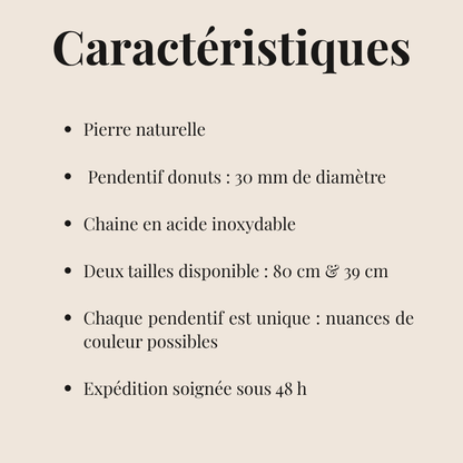 Collier Donuts Cornaline