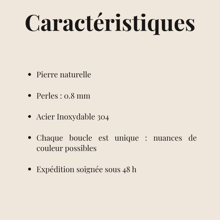 Boucles d’oreilles en Rhodonite "Collection Perle"