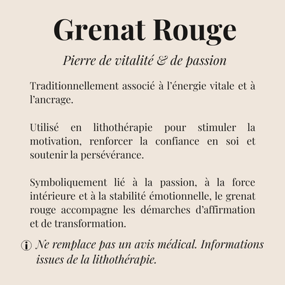 Bracelet Grenat Rouge "Collection Fusion" (Pakistan A)