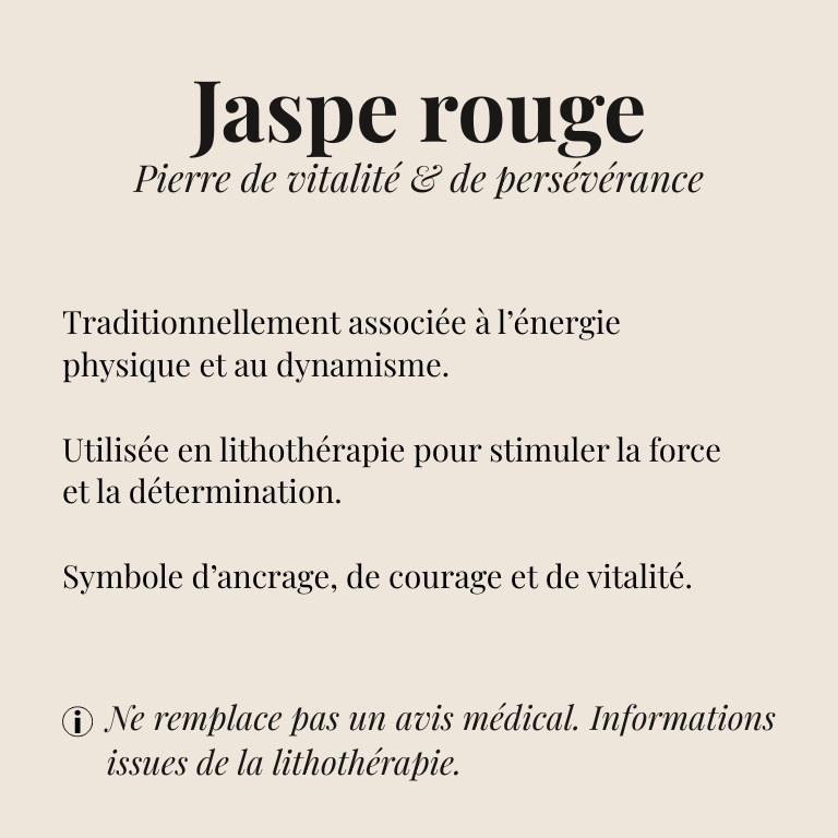 Bracelet Jaspe rouge "Collection Essentielle"