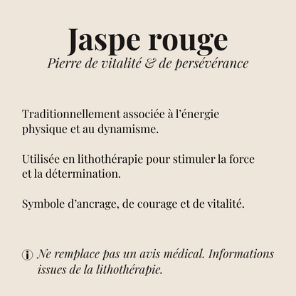 Bracelet Jaspe rouge "Collection Essentielle"