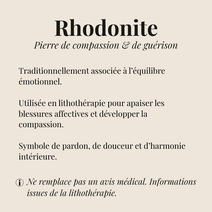 Galet Anti-Stress en Rhodonite