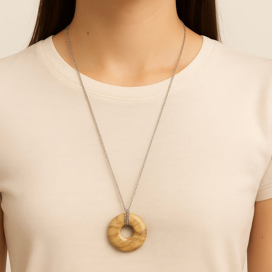 Collier Donuts Jaspe paysage (Namibie A)