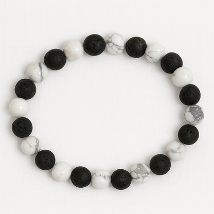 Bracelet Howlite  "Collection Volcanique"