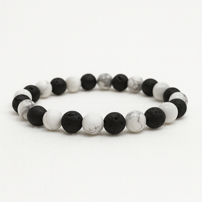 Bracelet Howlite  "Collection Volcanique"