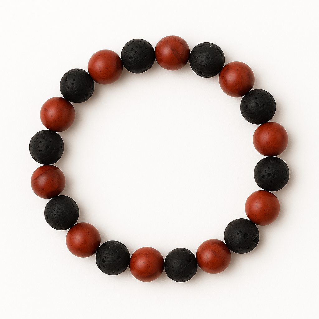 Bracelet Jaspe Rouge "Collection Volcanique"