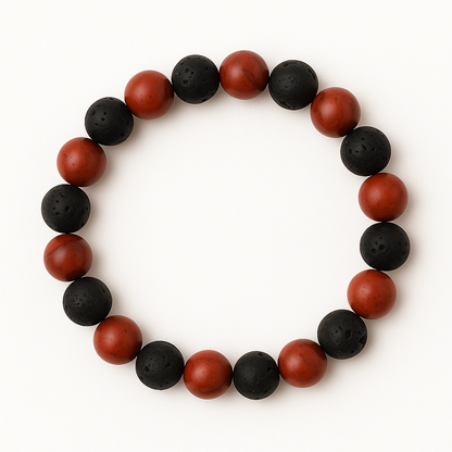 Bracelet Jaspe Rouge "Collection Volcanique"