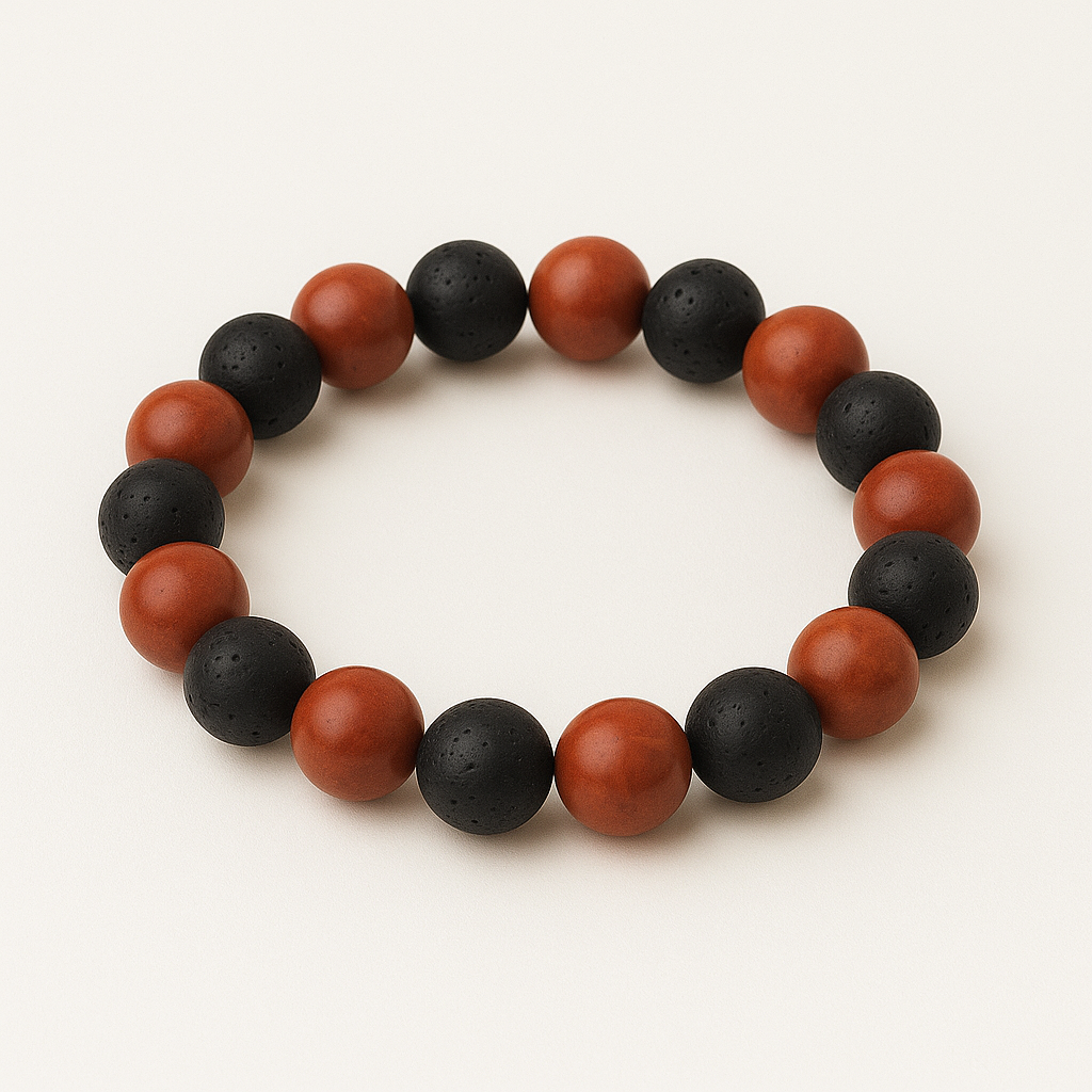 Bracelet Jaspe Rouge "Collection Volcanique"