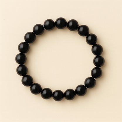 Bracelet Obsidienne noire « Collection Essentielle » (Mexique A)