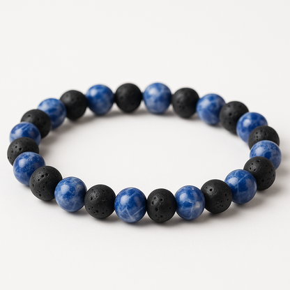 Bracelet Sodalite « Collection Volcanique » (Brésil AB)