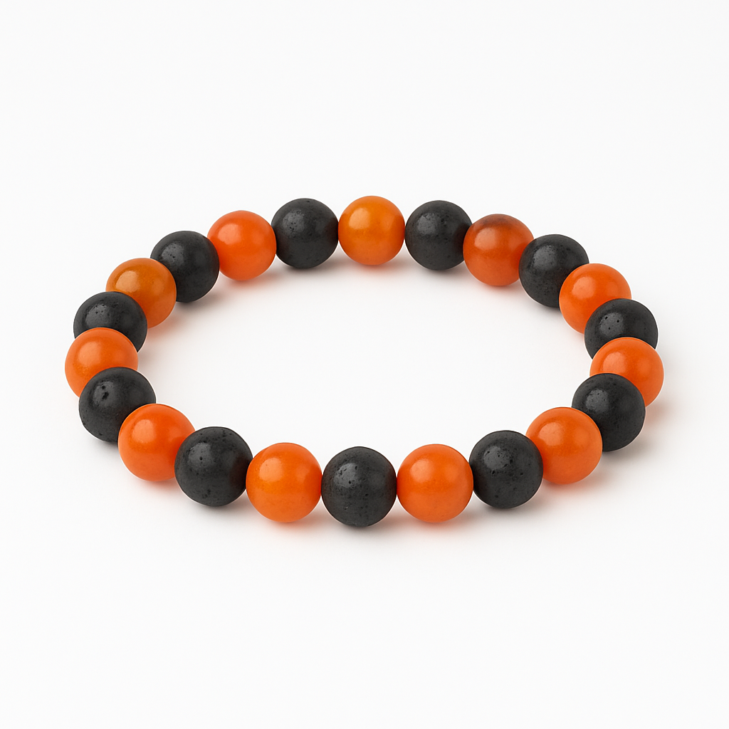 Bracelet Cornaline « Collection Volcanique » (Brésil A)