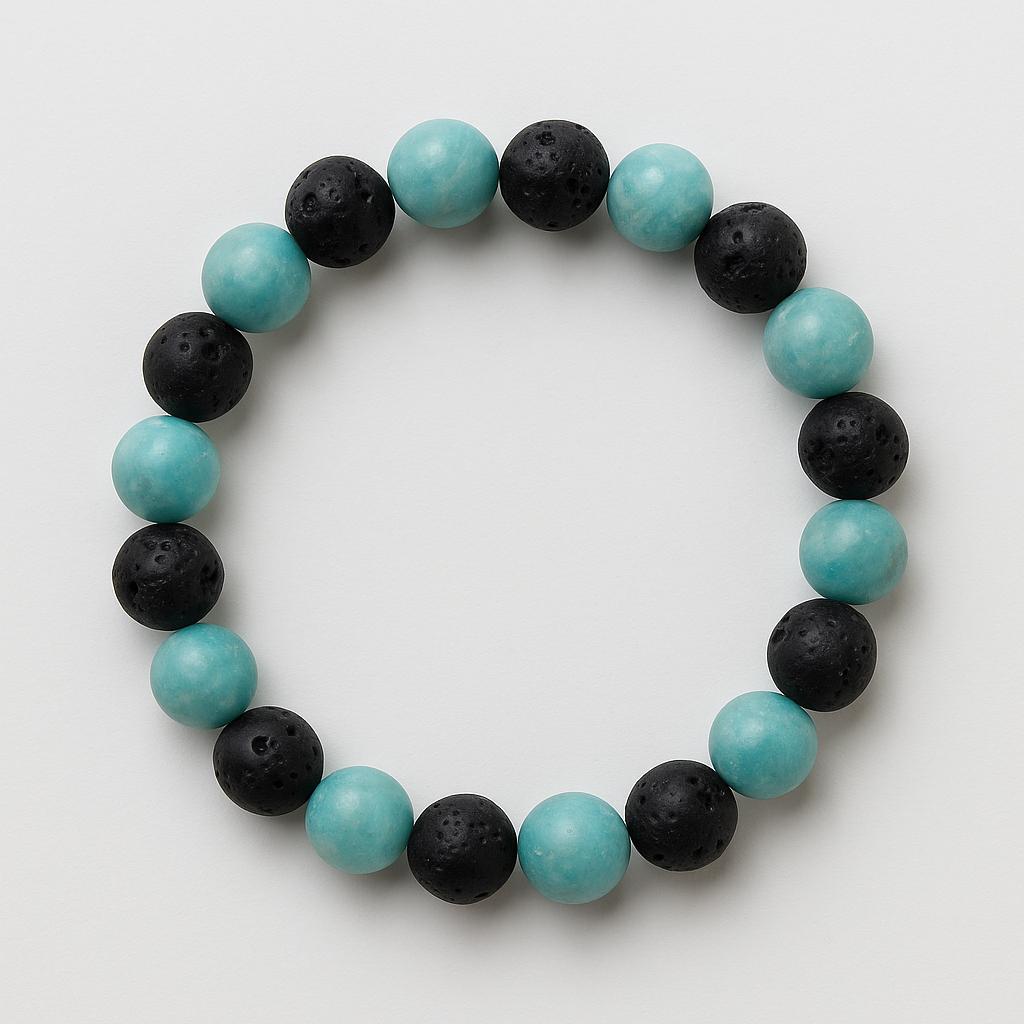 Bracelet Amazonite "Collection Volcanique"