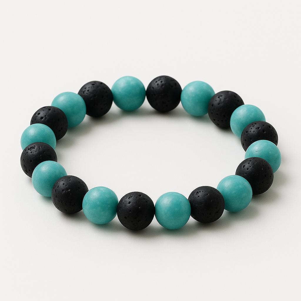 Bracelet Amazonite "Collection Volcanique"