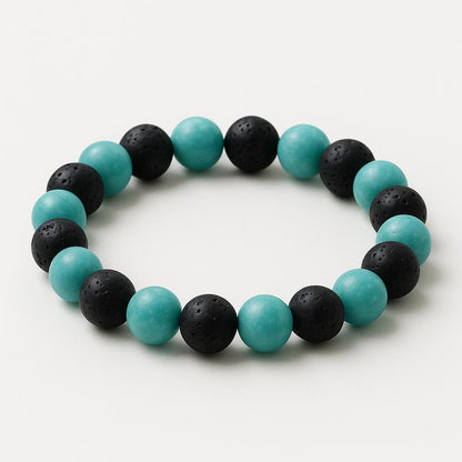 Bracelet Amazonite "Collection Volcanique"