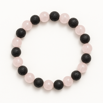 Bracelet Quartz Rose "Collection Volcanique"